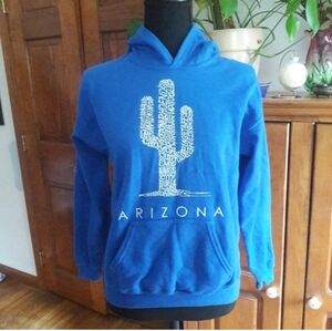 Arizona Saguaro Cactus Hoodie Souvenir Vacation Cotton Cozy Womens XS Youth L